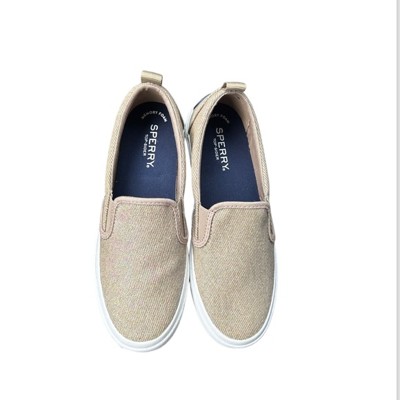 Sperry Shoes - NWOT Tan Sperry Memory Foam Topsiders Size 6